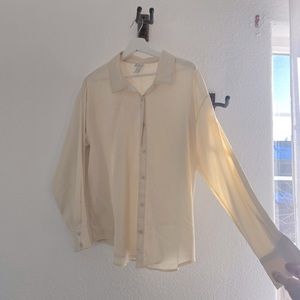 Silk Cream Button Down